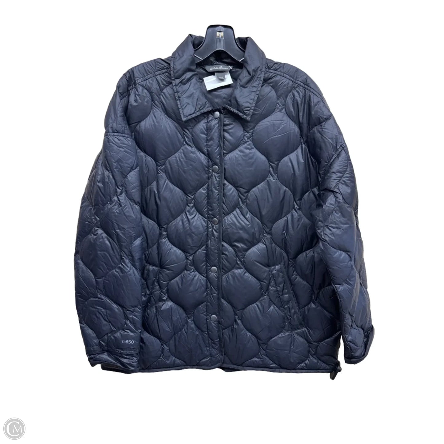 Jacket Puffer & Quilted By Eddie Bauer In Black, Size: L