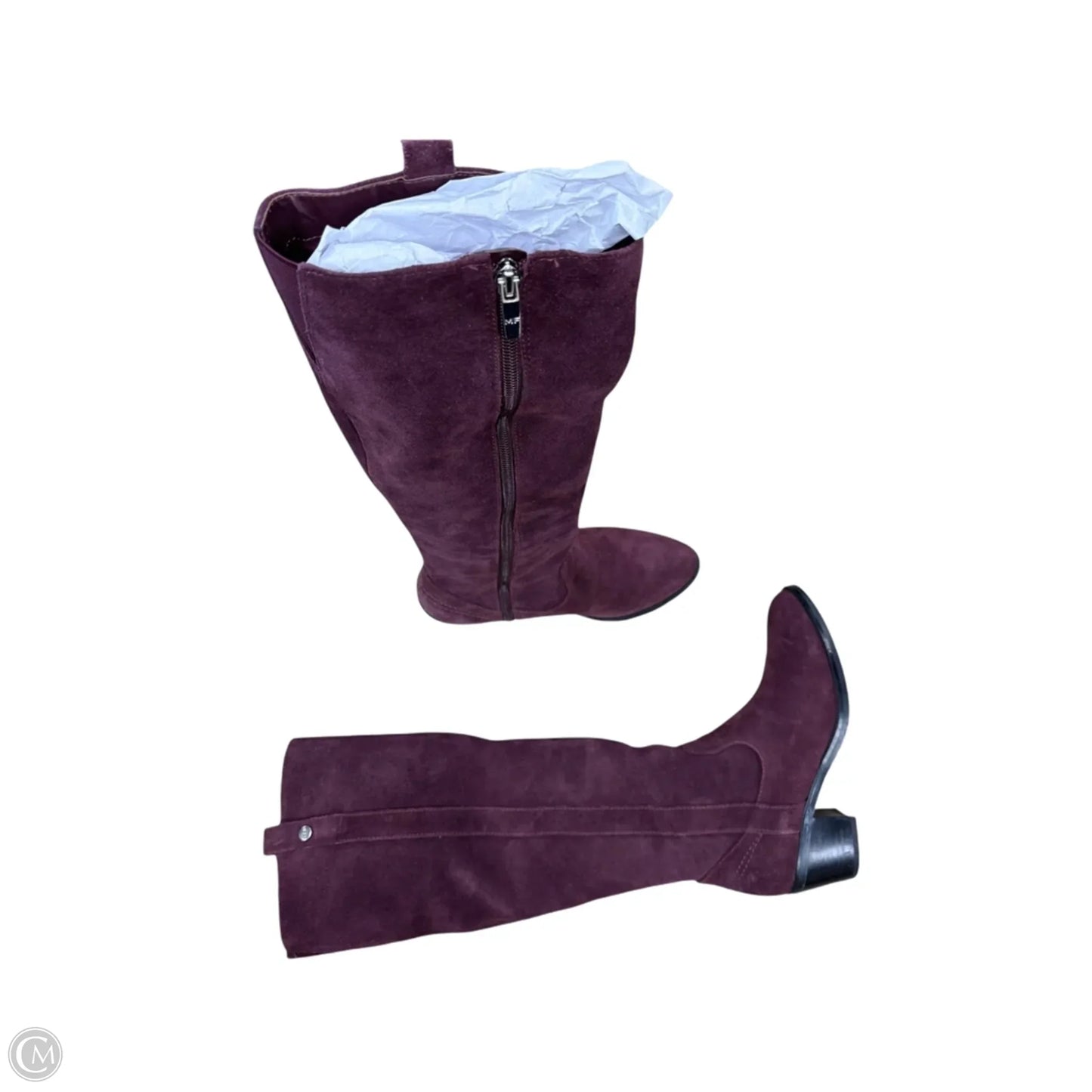 Boots Designer By Marc Jacobs In Maroon, Size: 6