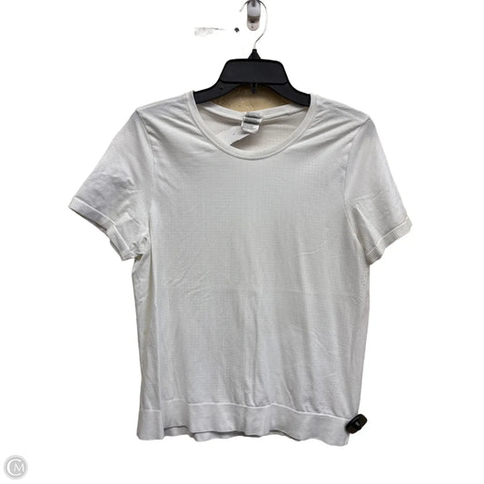 Athletic Top Short Sleeve By Athleta In White, Size: L