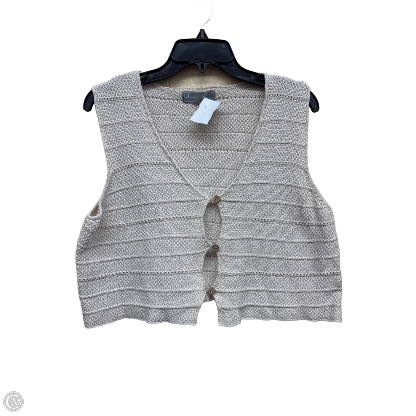 Top Sleeveless By Clothes Mentor In Tan, Size: L