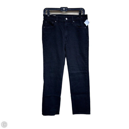 Jeans Straight By Gap In Black Denim, Size: 6