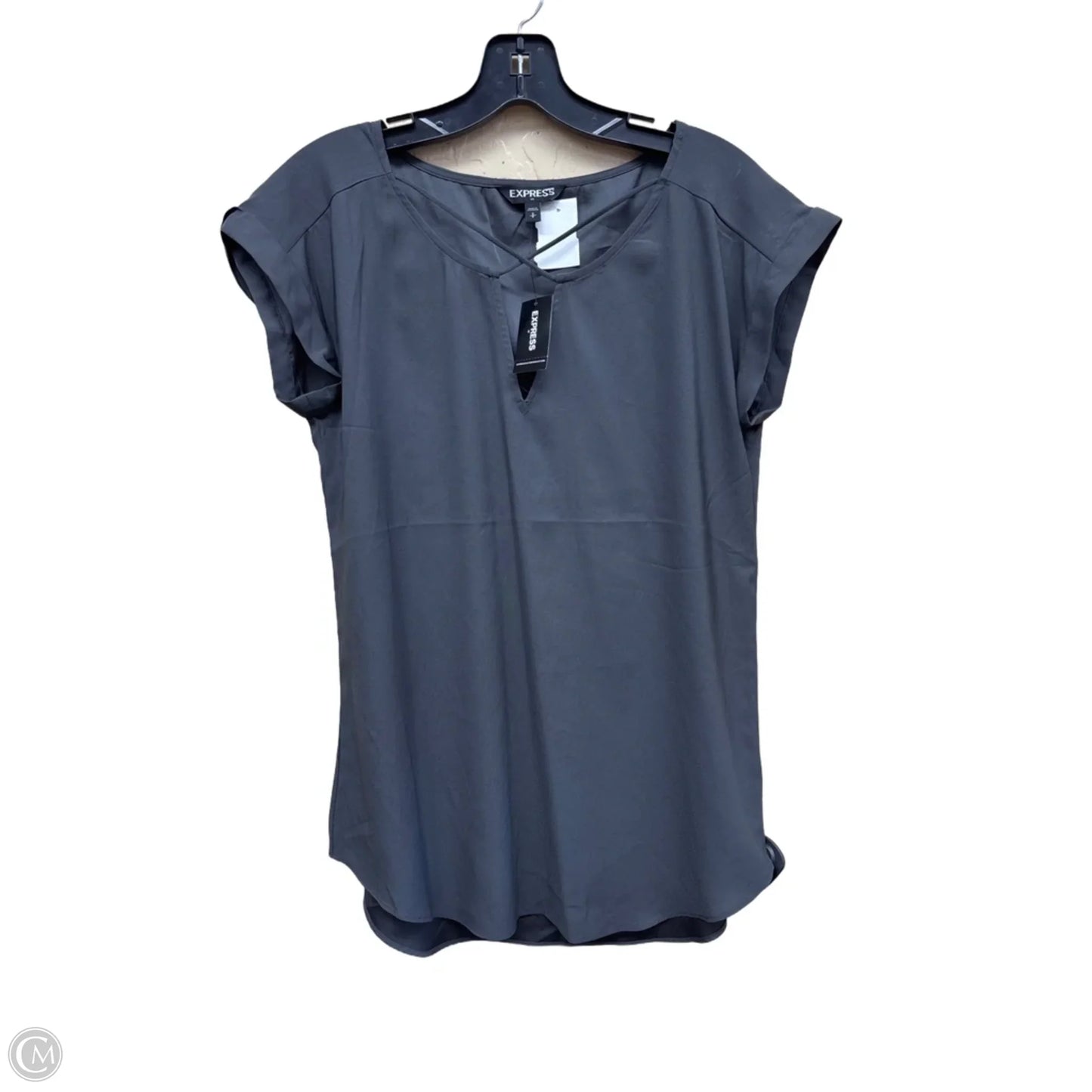 Top Short Sleeve By Express In Grey, Size: S