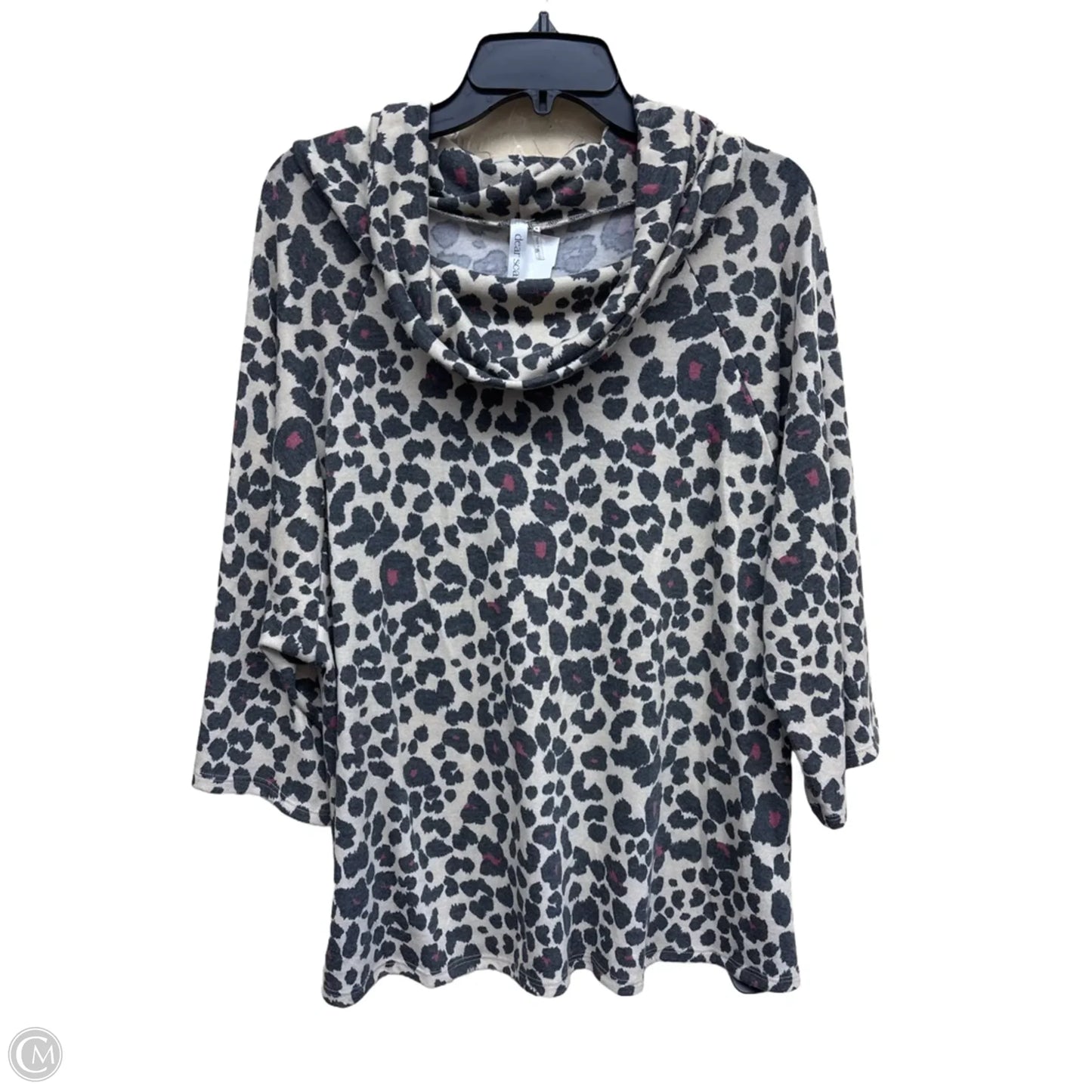 Top Short Sleeve By Clothes Mentor In Animal Print, Size: L