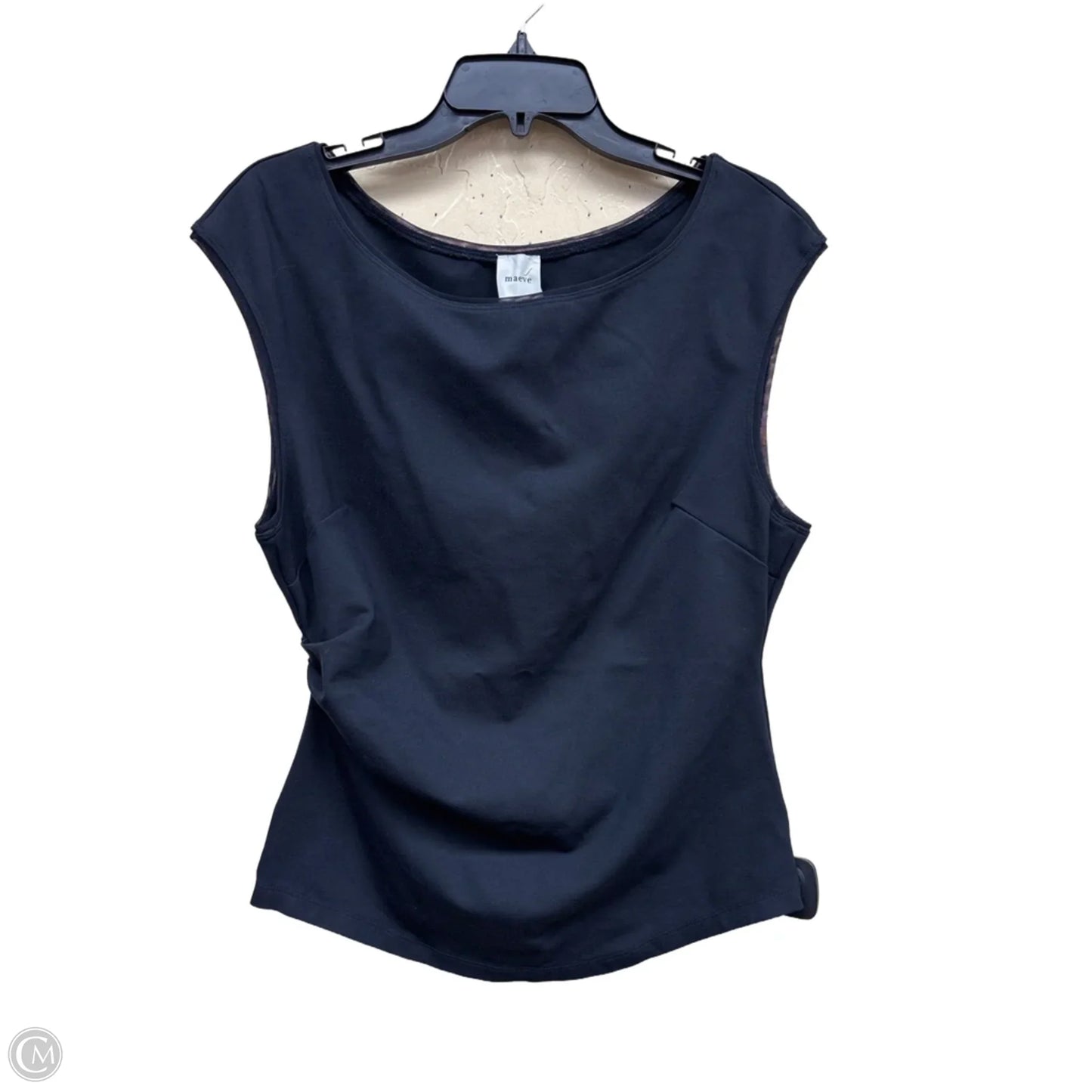 Top Sleeveless By Maeve In Black, Size: L