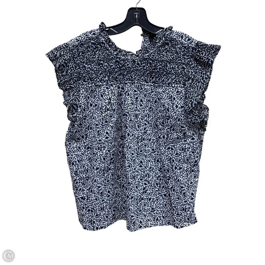 Top Short Sleeve By Ann Taylor In Floral Print, Size: L