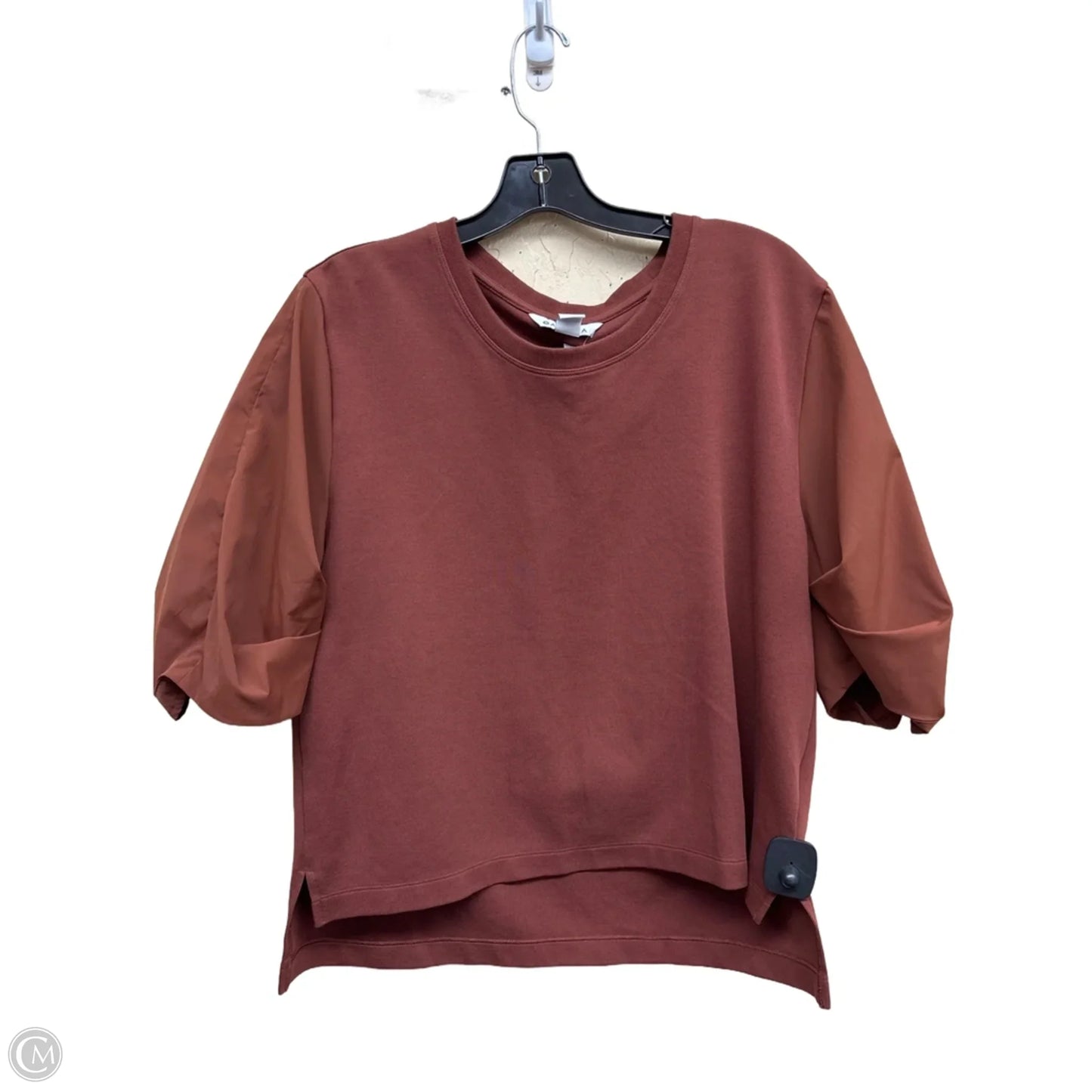 Athletic Top Short Sleeve By Athleta In Brown, Size: M
