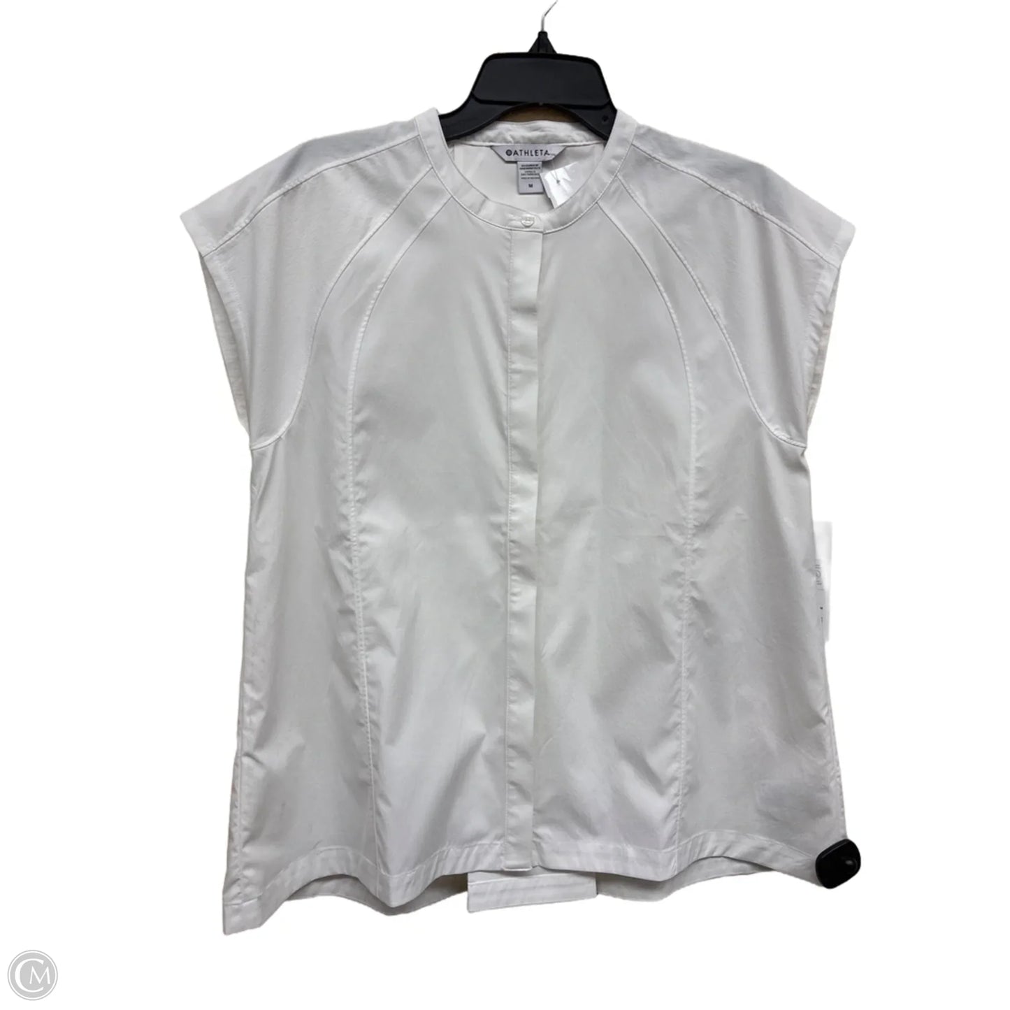 Athletic Top Short Sleeve By Athleta In White, Size: M