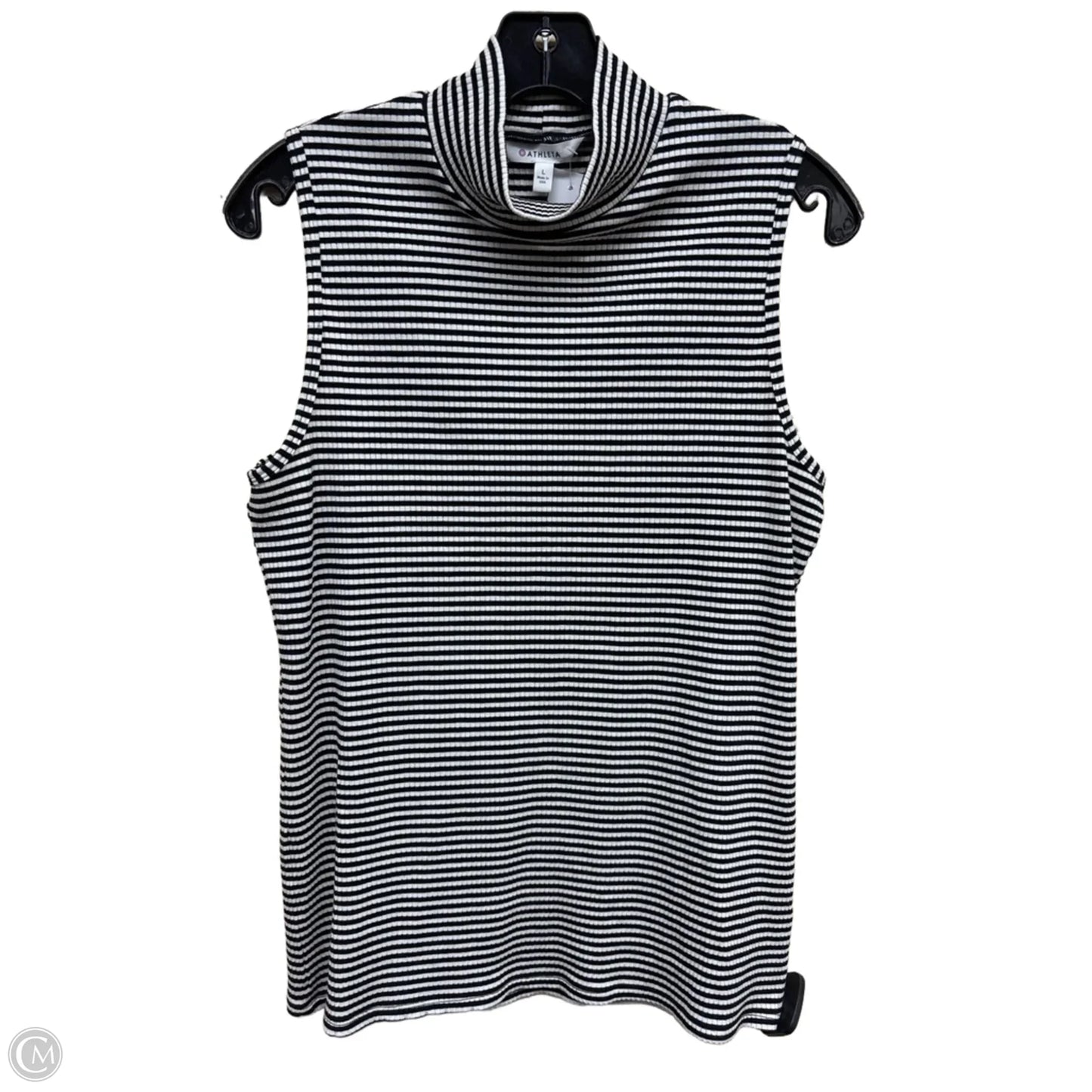 Athletic Tank Top By Athleta In Striped Pattern, Size: L