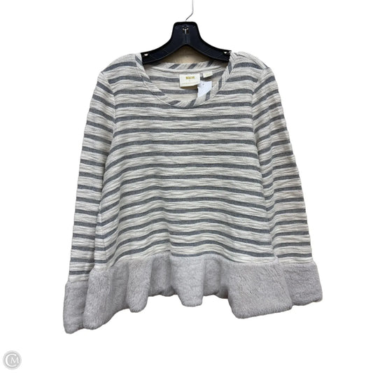 Top Long Sleeve By Maeve In Striped Pattern, Size: M
