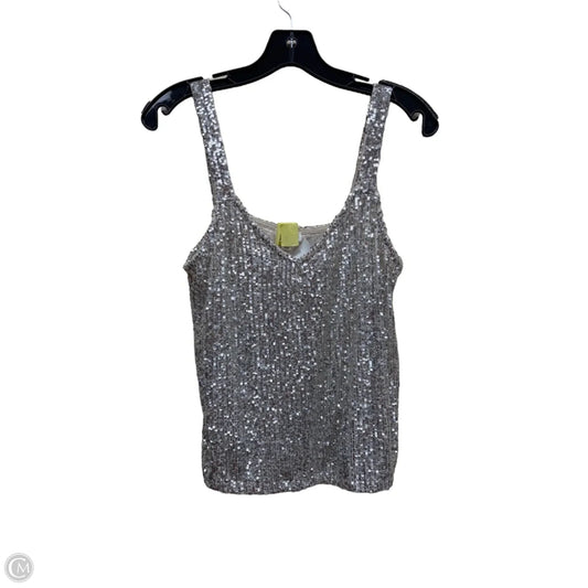 Top Sleeveless By Love On A Hanger In Silver, Size: M