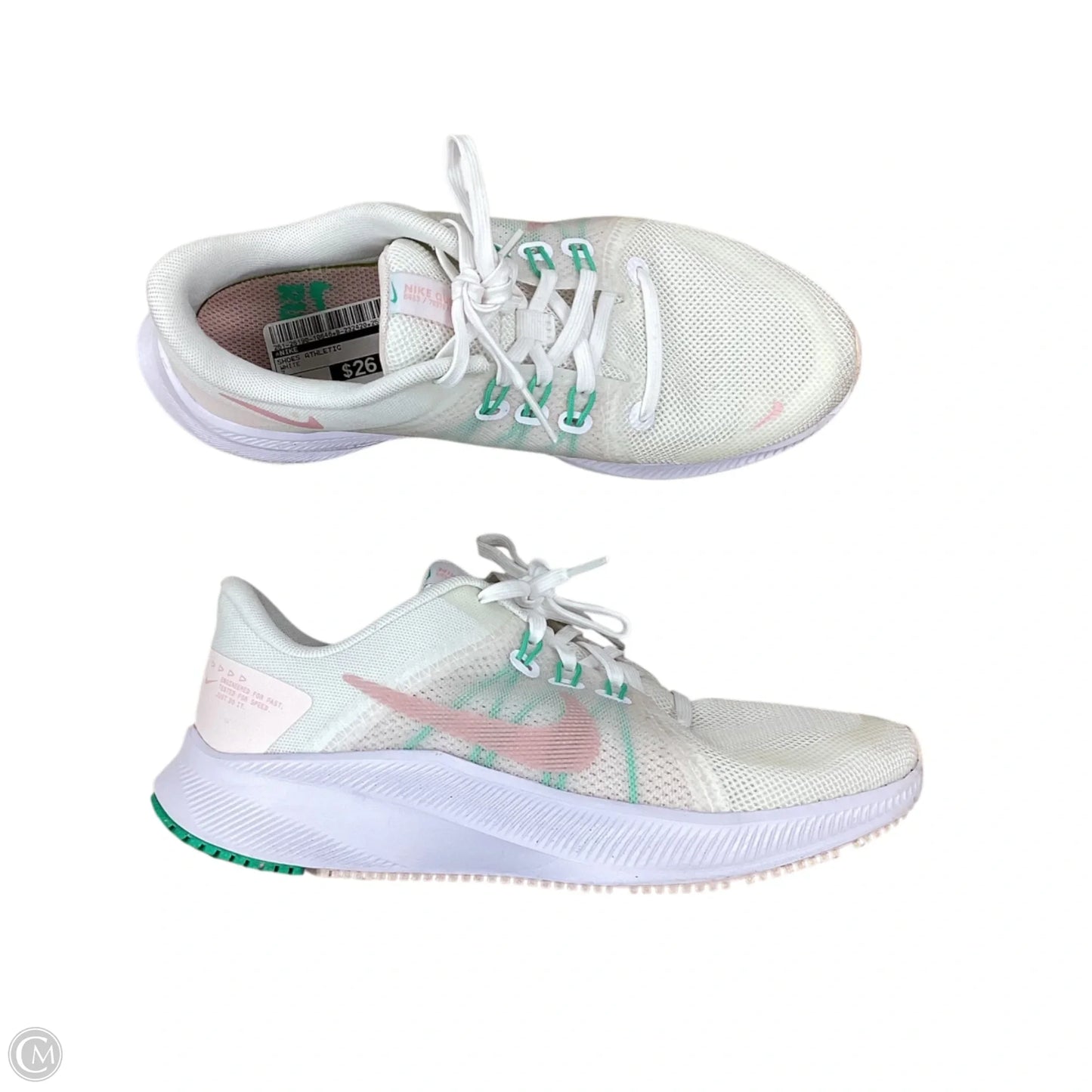 Shoes Athletic By Nike In White, Size: 7