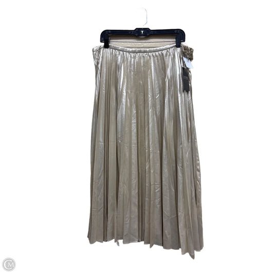 Skirt Midi By Lauren By Ralph Lauren In Gold, Size: 14