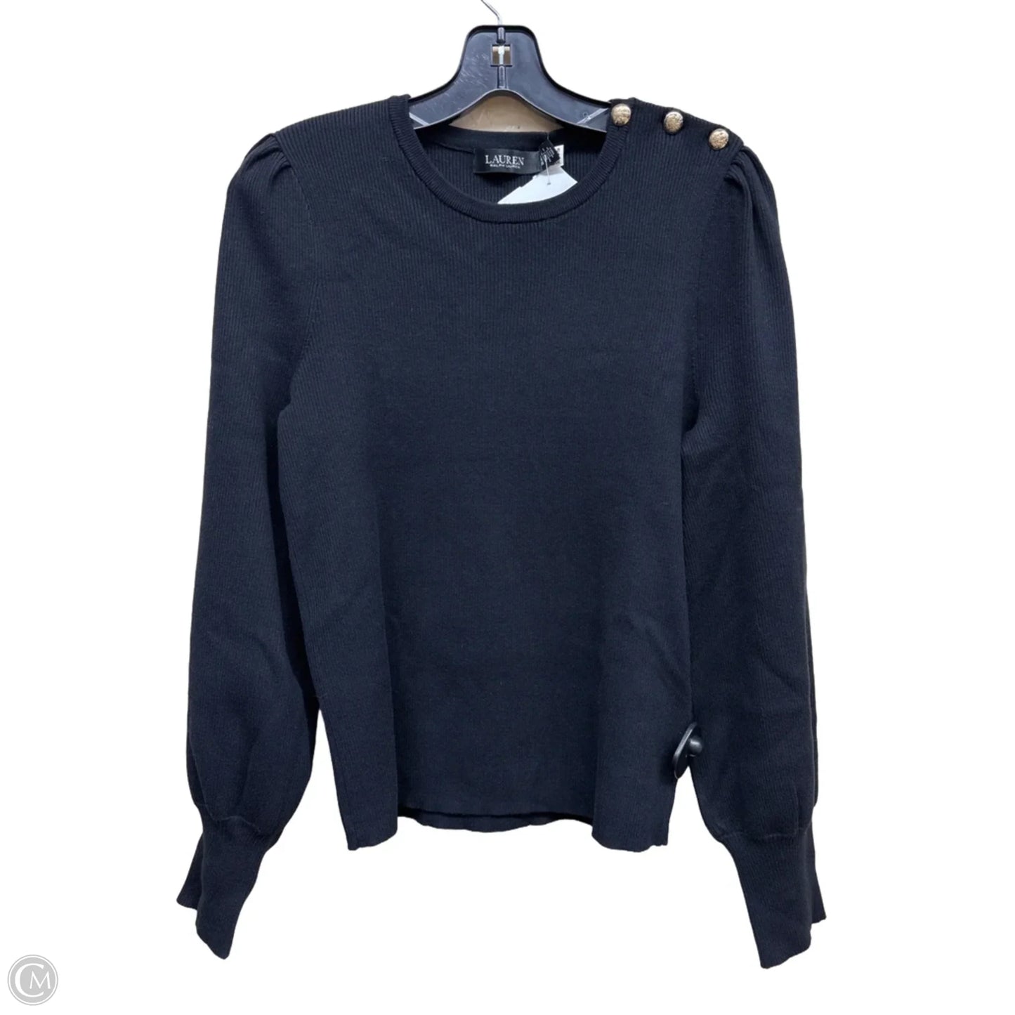 Top Long Sleeve By Lauren By Ralph Lauren In Black, Size: Xl