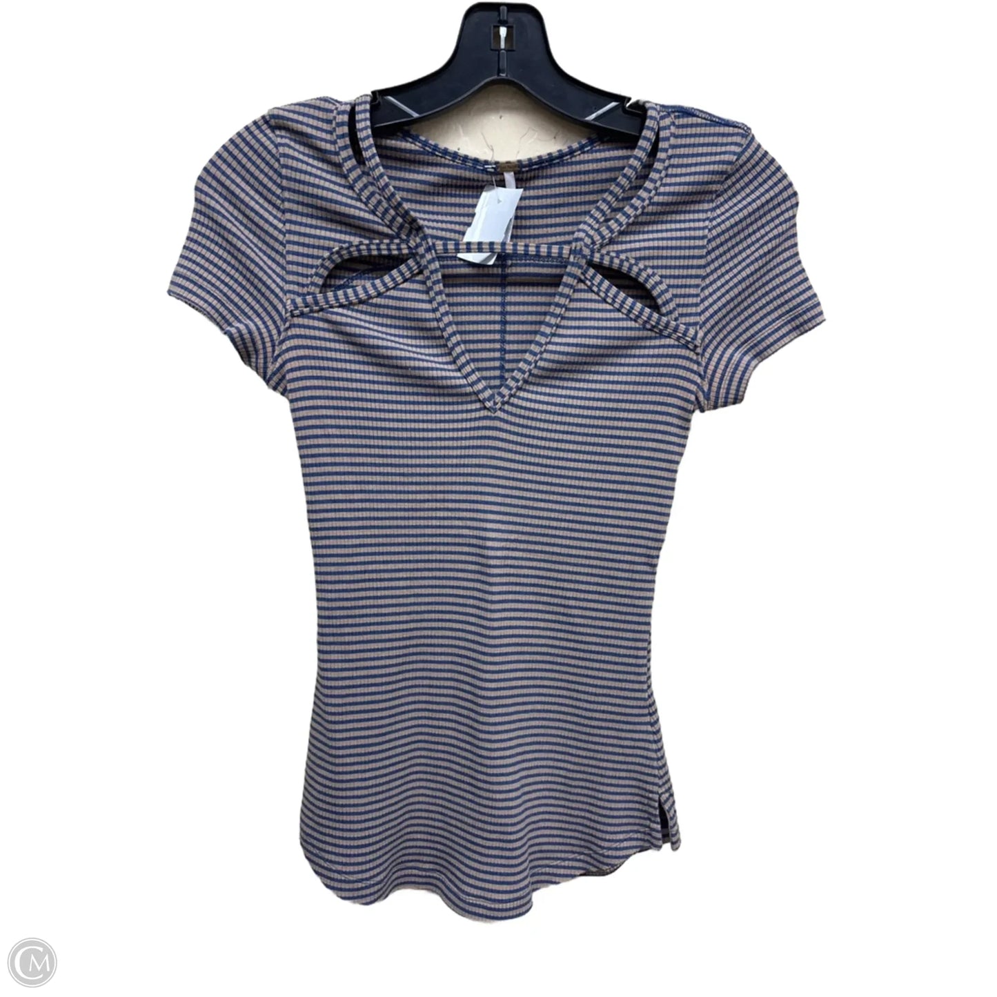 Top Long Sleeve By Free People In Striped Pattern, Size: S