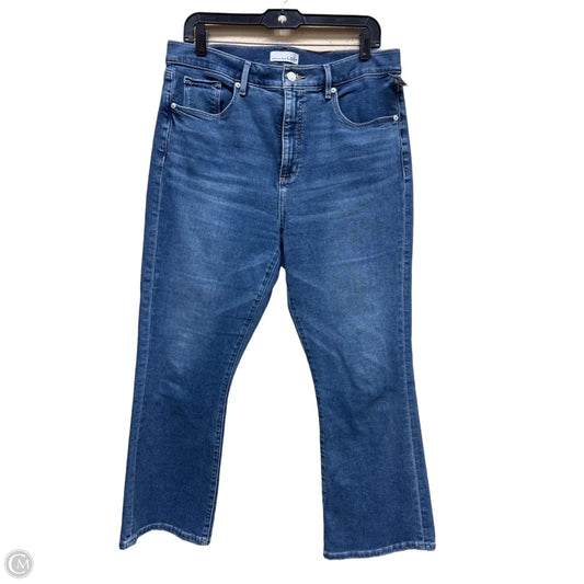 Jeans Cropped By Loft In Blue Denim, Size: 12