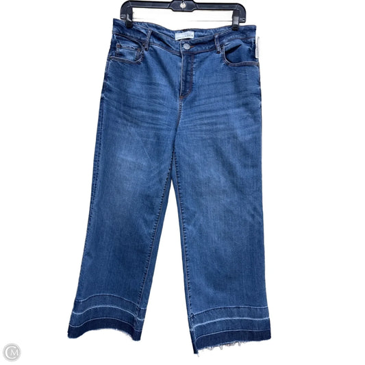 Jeans Wide Leg By Loft In Blue Denim, Size: 10