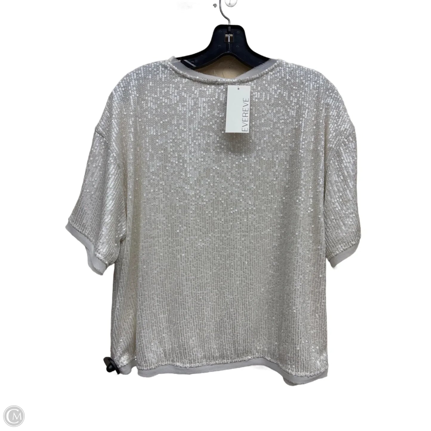 Top Short Sleeve By Evereve In Cream, Size: M