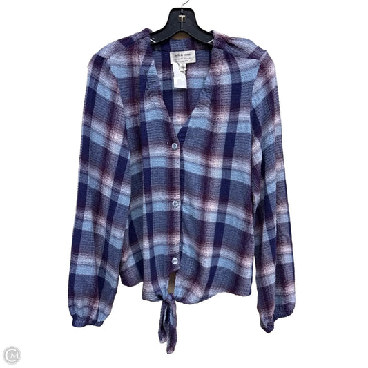 Top Long Sleeve By Cloth & Stone In Purple, Size: S