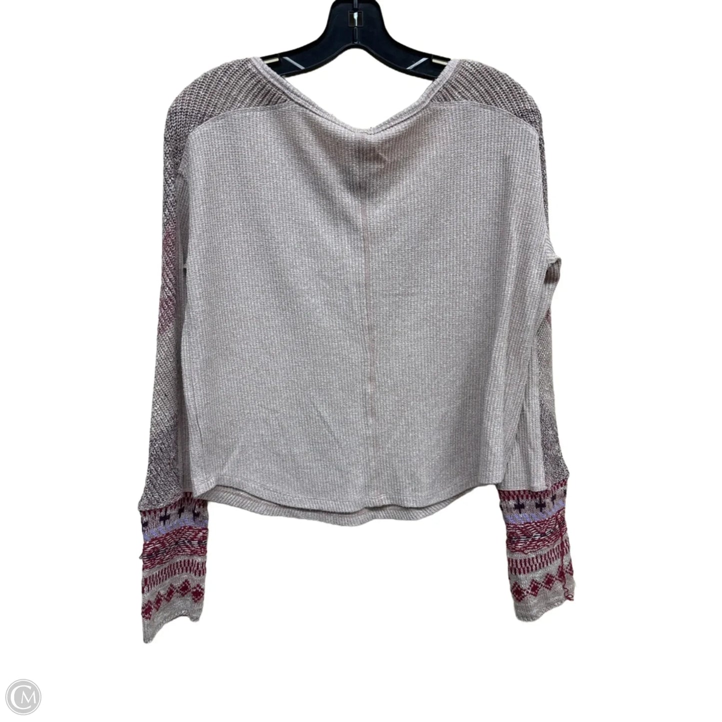Top Long Sleeve By Daily Practice By Anthropologie In Pink & Purple, Size: S