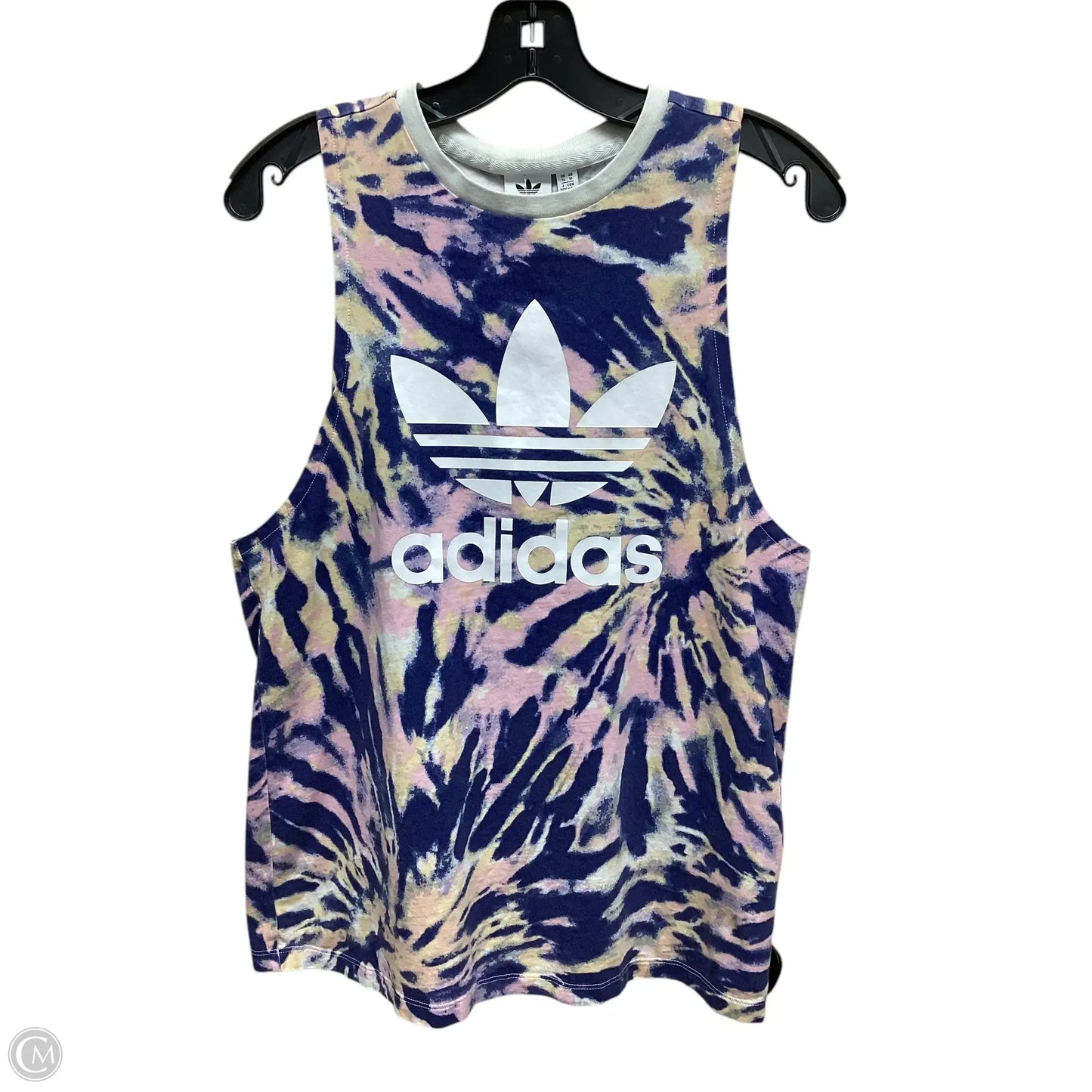 Athletic Tank Top By Adidas In Tie Dye Print, Size: M