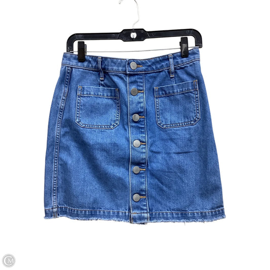 Skirt Mini & Short By Loft In Blue Denim, Size: 4p