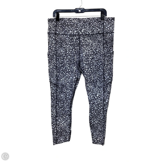 Athletic Leggings By Lululemon In Black & White, Size: 14