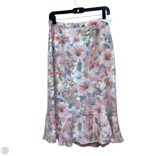 Skirt Midi By Alfred Dunner In Floral Print, Size: 8