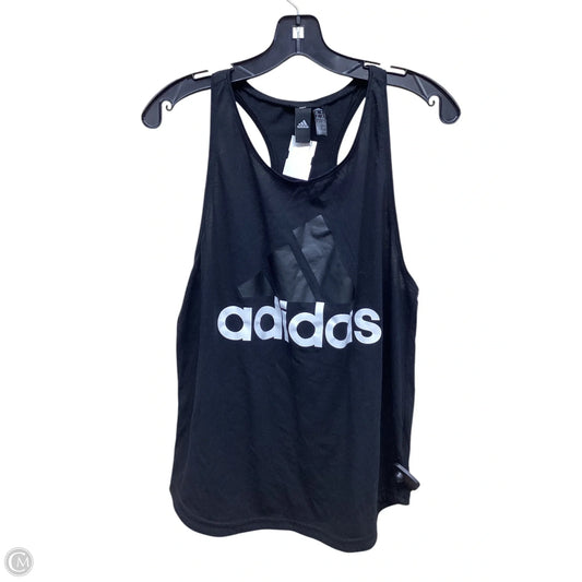 Athletic Tank Top By Adidas In Black, Size: M