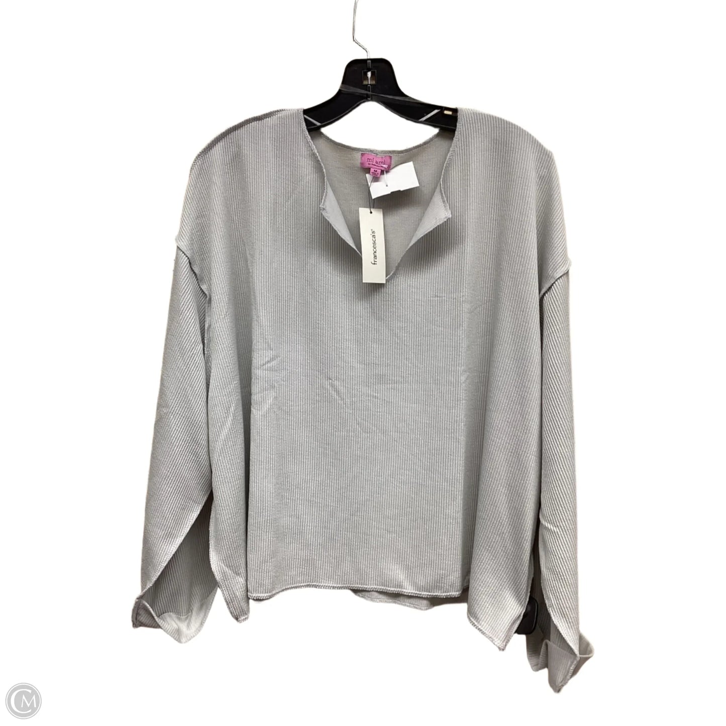 Top Long Sleeve By Mi Ami In Grey, Size: M