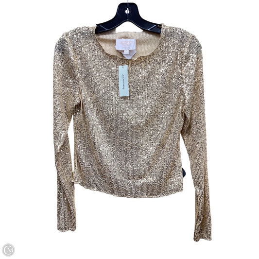 Top Long Sleeve By Francesca's In Gold, Size: M