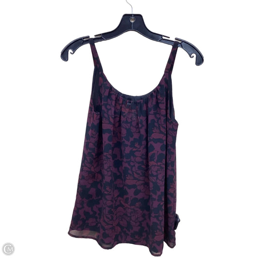 Top Sleeveless By Loft In Black & Purple, Size: Xs