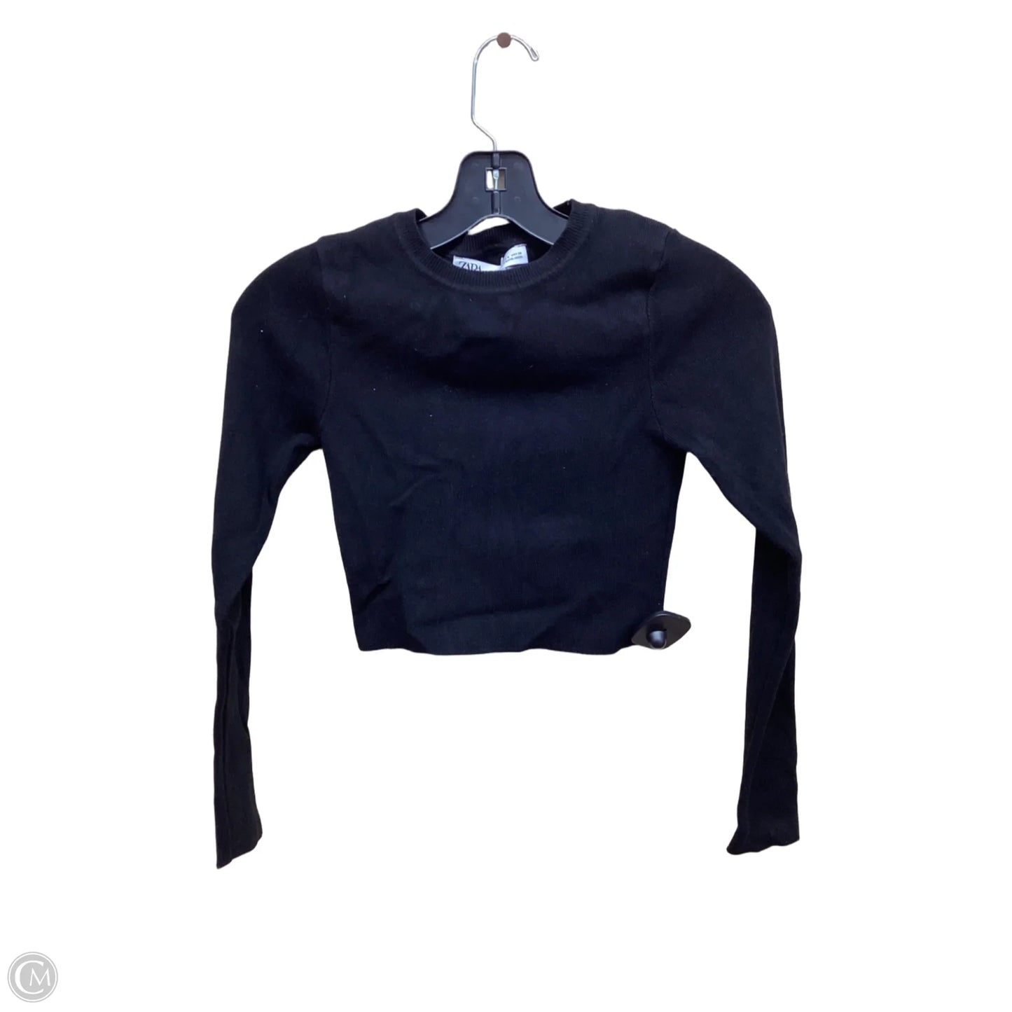 Top Long Sleeve By Zara In Black, Size: S