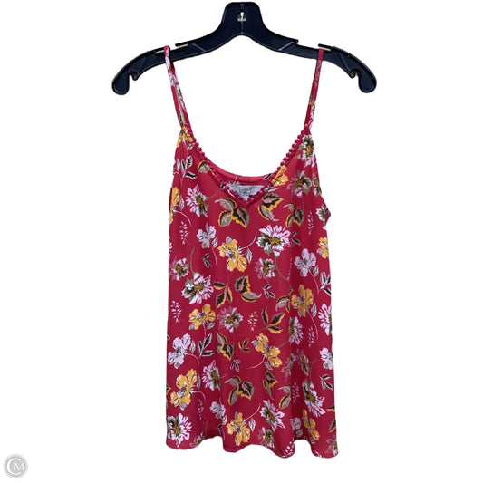 Top Sleeveless By Loft In Floral Print, Size: Xs