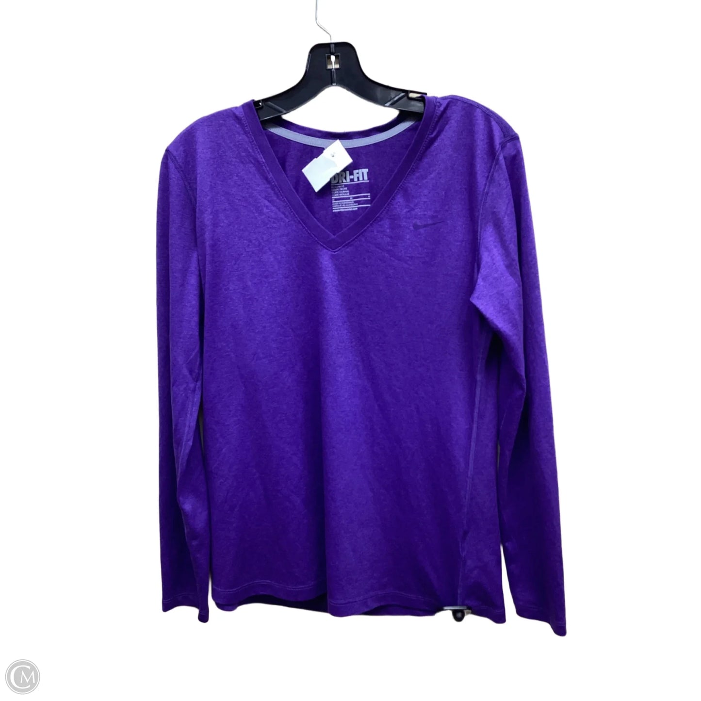Athletic Top Long Sleeve Crewneck By Nike Apparel In Purple, Size: M