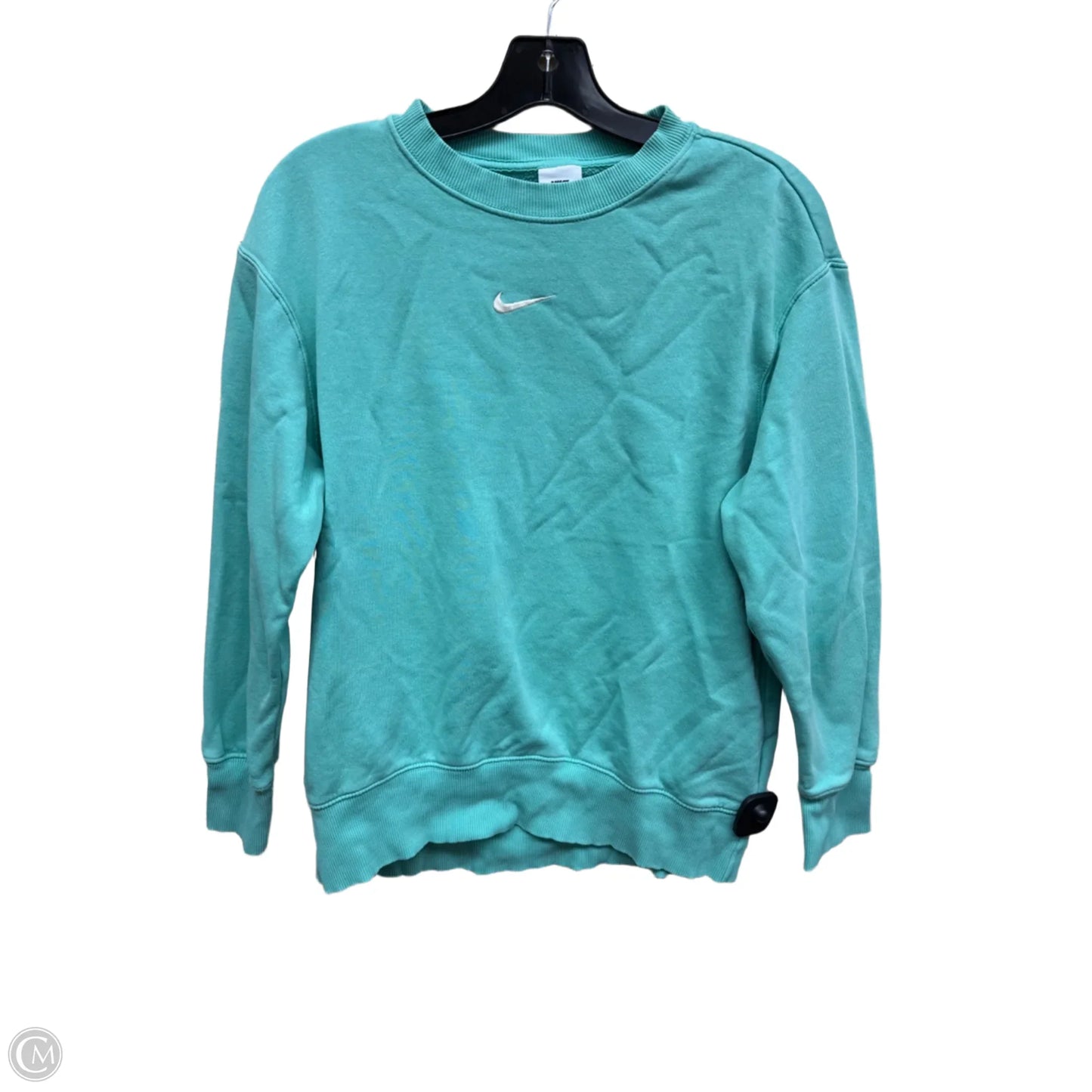 Athletic Sweatshirt Crewneck By Nike Apparel In Teal, Size: Xs