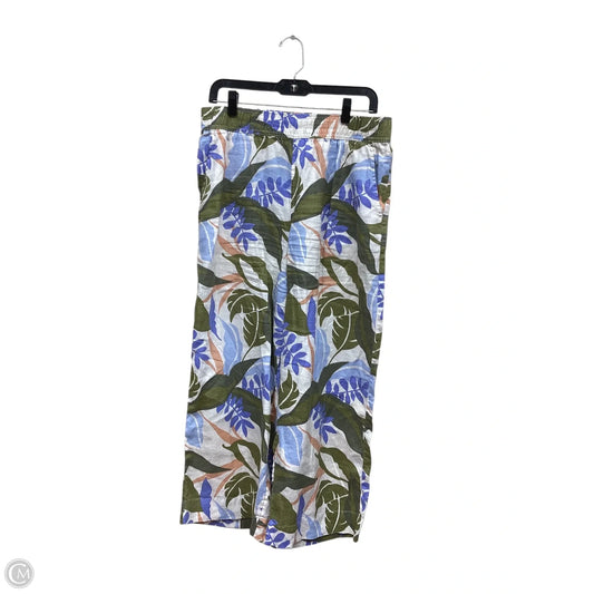 Pants Linen By Tahari By Arthur Levine In Multi-colored, Size: L