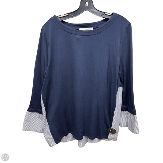 Top Long Sleeve By Loft In Navy, Size: L