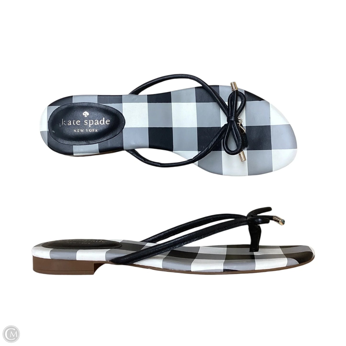 Sandals Designer By Kate Spade In Checkered Pattern, Size: 8