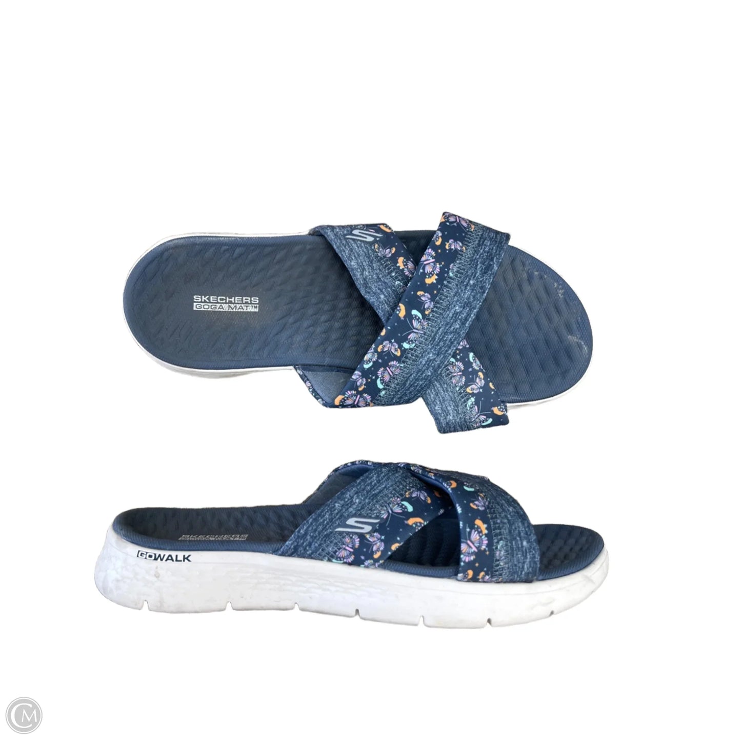 Sandals Flats By Skechers In Blue, Size: 10