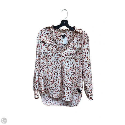 Top Long Sleeve By Ann Taylor In Red & White, Size: Sp
