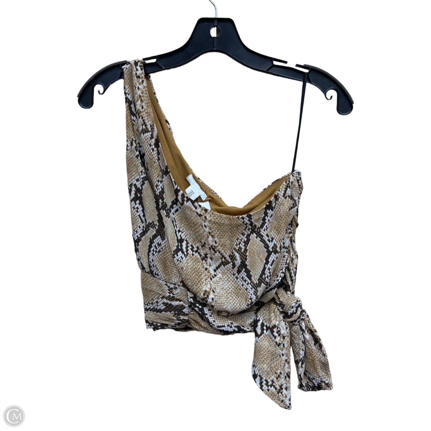 Top Sleeveless By H&m In Snakeskin Print, Size: M