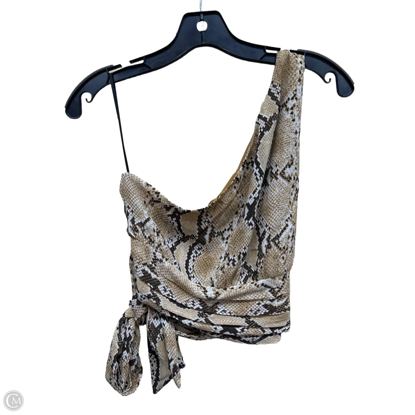 Top Sleeveless By H&m In Snakeskin Print, Size: M