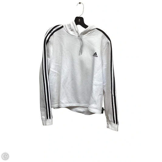 Athletic Sweatshirt Hoodie By Adidas In White, Size: 2x