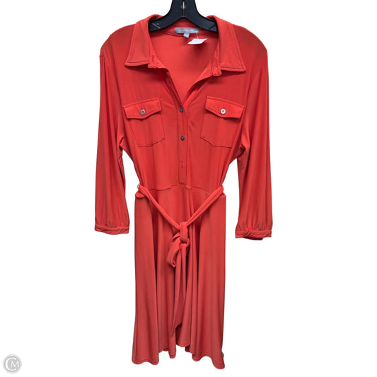 Dress Casual Short By Ny Collection In Orange, Size: L