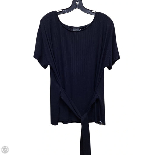 Top Short Sleeve By Worthington In Black, Size: Xl