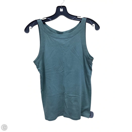 Top Sleeveless By Loft In Green, Size: M