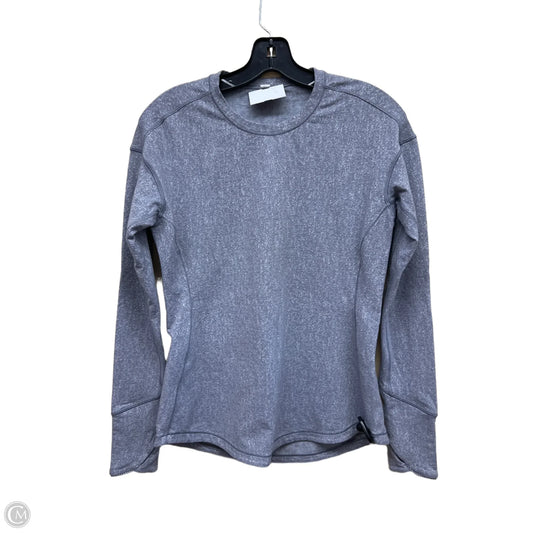 Athletic Top Long Sleeve Collar By Lululemon In Grey