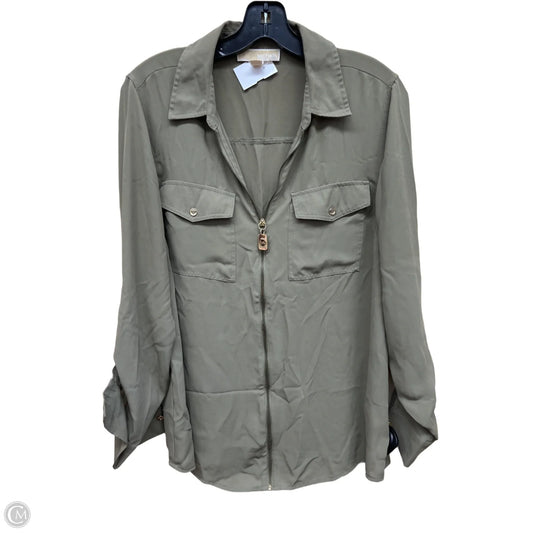 Top Long Sleeve By Michael By Michael Kors In Green, Size: M