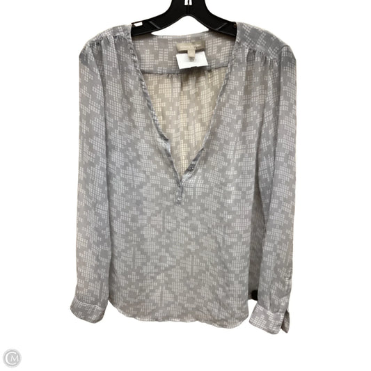 Top Long Sleeve By Banana Republic In Grey, Size: M