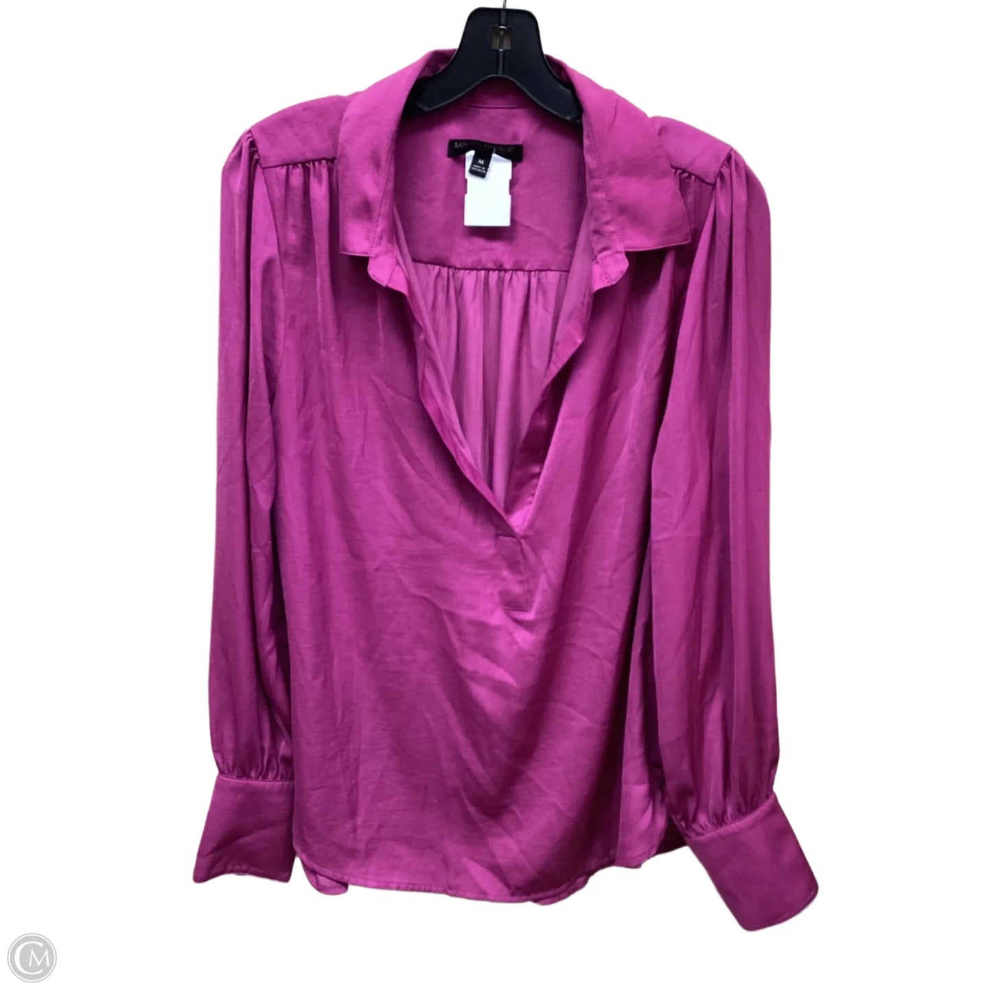 Top Long Sleeve By Banana Republic In Purple, Size: M